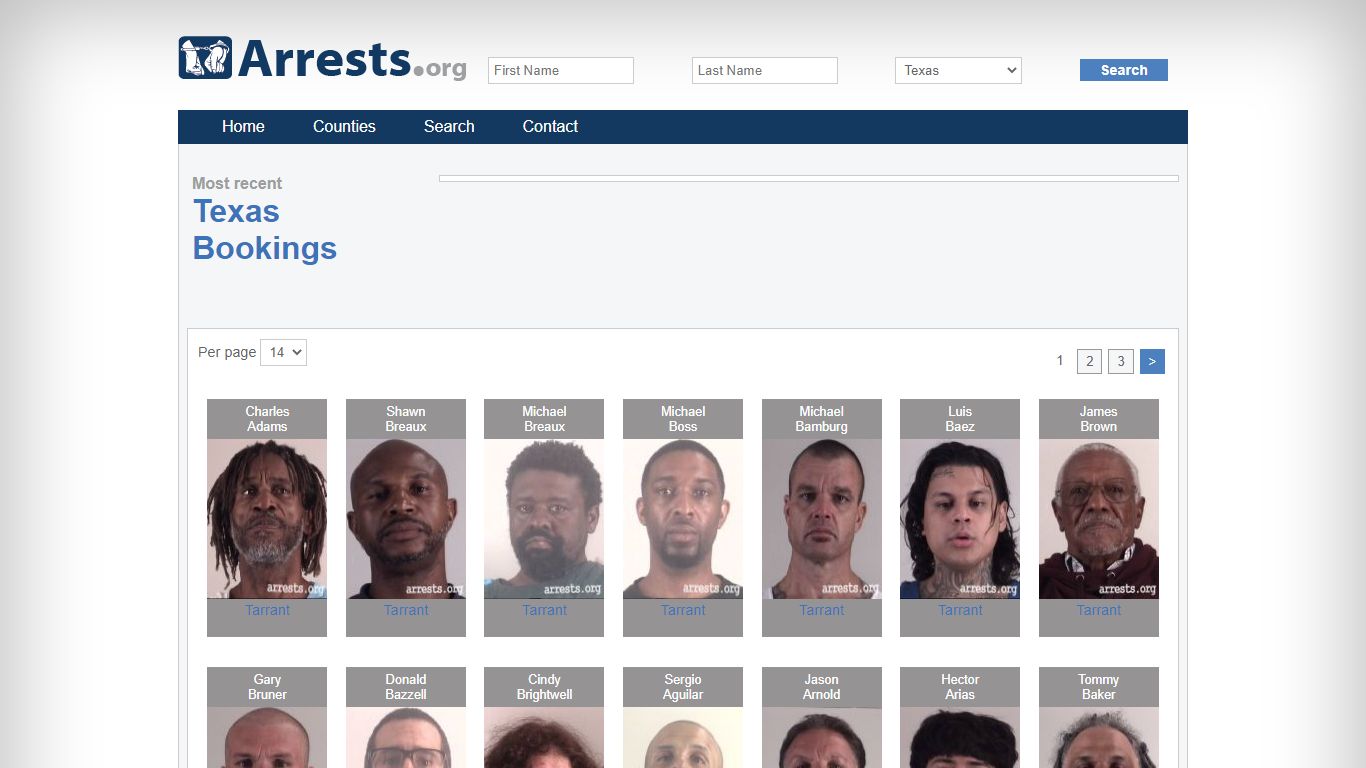 Texas Arrests and Inmate Search